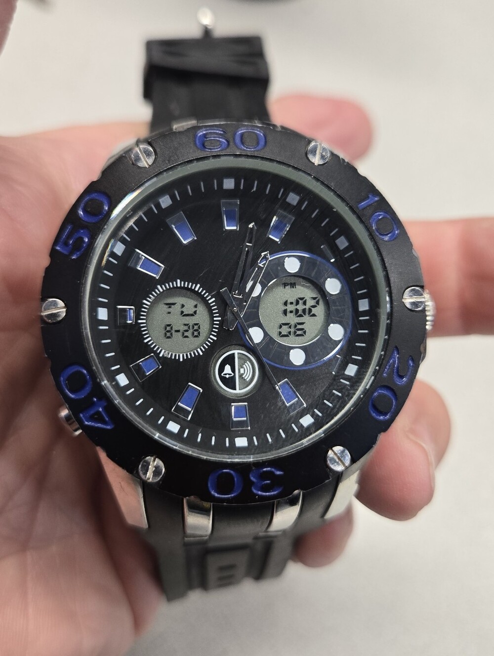 Men's MONSTER of a Dual Display Sport Watch